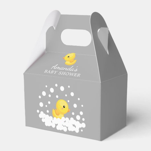 Schattige Rubber Duck Baby shower Favor Box Bedankdoosjes (Achterkant)