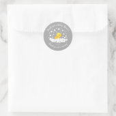 Schattige Rubber Duck Baby shower Favor Sticker (Tas)