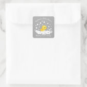 Schattige Rubber Duck Baby shower Favor Sticker (Tas)