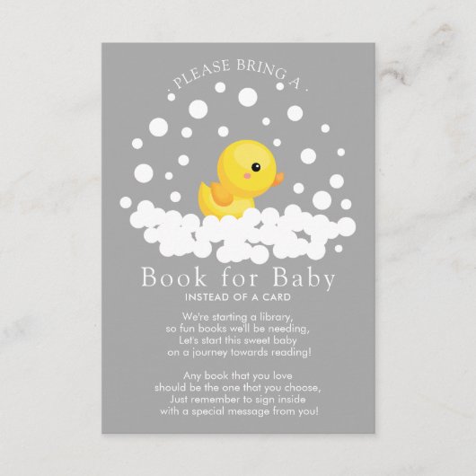 Schattige Rubber Duck Boek voor Baby Kaart (Voorkant)
