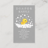 Schattige Rubber Duck Diaper Raffle Ticket Informatiekaartje (Voorkant)