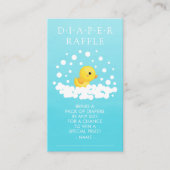 Schattige Rubber Duck Diaper Raffle Ticket Informatiekaartje (Voorkant)