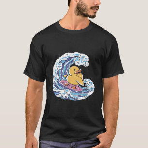 Schattige Rubber Duck Surfing Surf Ducky Kanagawa  T-shirt