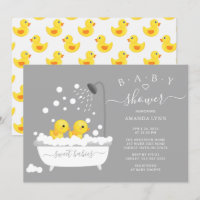 Schattige Rubber Duck Twins Baby shower