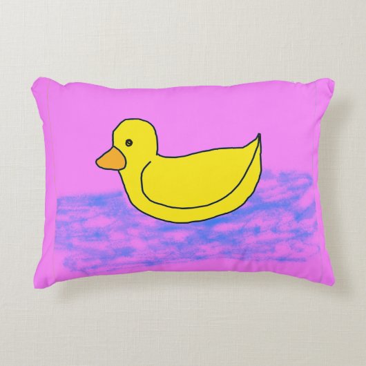 Schattige Rubber Ducky Accent Pillow Accent Kussen (Voorkant)