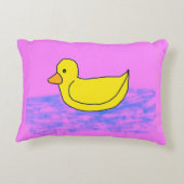 Schattige Rubber Ducky Accent Pillow Accent Kussen (Achterkant)