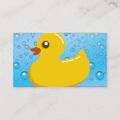 Schattige Rubber Eend/Blauwe Bellen Visitekaartje (Achterkant)