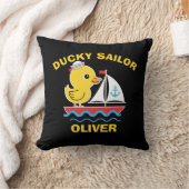 Schattige Rubber Eend Boot Eendje Zeiler Kussen (Deken)