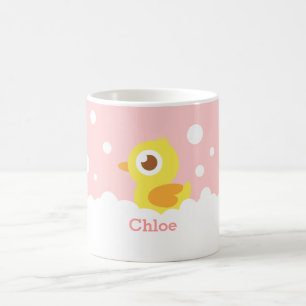 Schattige Rubber Eend in Bubbelbad voor Meisjes Koffiemok
