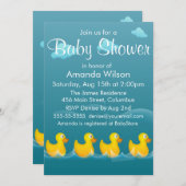 Schattige rubber eendenBaby shower Kaart (Voorkant / Achterkant)