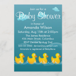 Schattige rubber eendenBaby shower Kaart