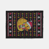 Schattige Rubber Eendje Kerstman Santa Claus Fleece Deken (Voorkant (Horizontaal))