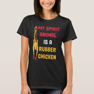 Schattige Rubber Kip Gemakkelijk Afleidbaar Door H T-shirt