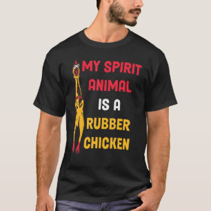 Schattige Rubber Kip Gemakkelijk Afleidd Door Hond T-shirt