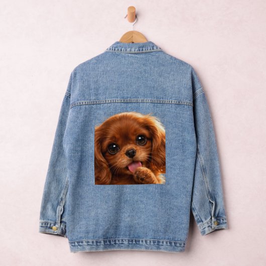 Schattige Ruby Cavalier Spaniel Denim Jacket (Hangar)