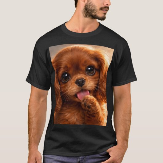 Schattige Ruby Cavalier Spaniel T-shirt (Voorkant)