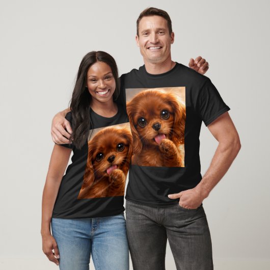 Schattige Ruby Cavalier Spaniel T-shirt (Unisex)