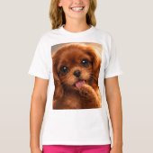 Schattige Ruby Cavalier Spaniel T-shirt (Voorkant)