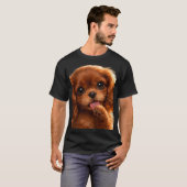 Schattige Ruby Cavalier Spaniel  T-shirt (Voorkant volledig)