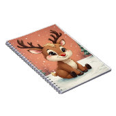 Schattige Rudolph Character Notitieboek (Rechterzijde)