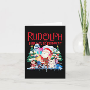 Schattige Rudolph de rode neus rendier kerstspecif Kaart