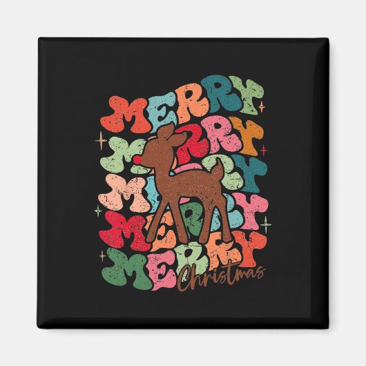 Schattige Rudolph de Roodneus Rendier Kerstspec Magneet (Voorkant)