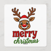 Schattige Rudolph Rendier Kerstmis Kaart (Achterkant)