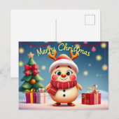 Schattige Rudolph Rendier Vrolijk Kerstfeest Briefkaart (Voorkant / Achterkant)