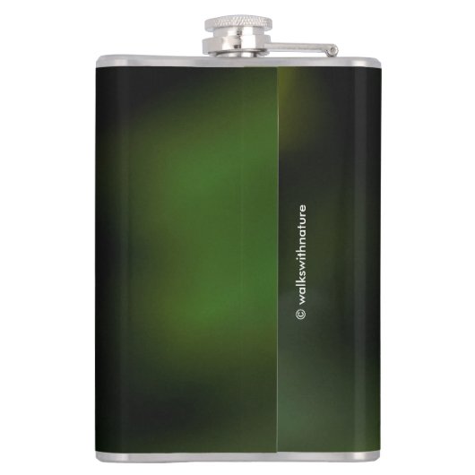 Schattige Rufous Hummingbird op Branch Heupfles (Achterkant)