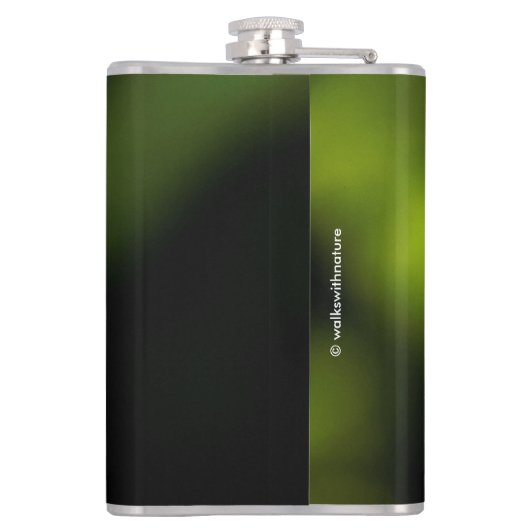 Schattige Rufous Hummingbird op Branch Heupfles (Achterkant)