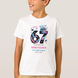 Schattige Ruimte 7e Verjaardag | Zes & Zeven Jaar T-shirt