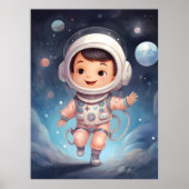 Schattige ruimte Kinder Explorer Poster (Voorkant)