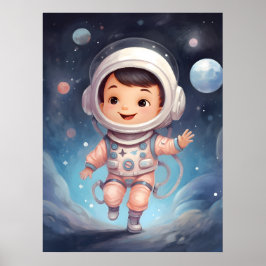 Schattige ruimte Kinder Explorer Poster