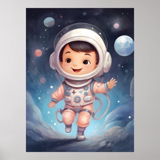 Schattige ruimte Kinder Explorer Poster (Voorkant)