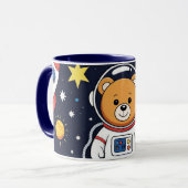 Schattige Ruimtebeer Astronaut Illustratie Mok (Voorkant links)