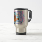 Schattige Ruimtekat Astronaut Coffieliefhebber Reisbeker (Voorkant rechts)