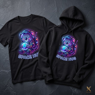 Schattige Ruimtekoala Astronaut Glinsterende Melkw Hoodie