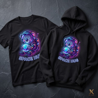 Schattige Ruimtekoala Astronaut Glinsterende Melkw Hoodie