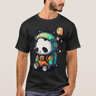 Schattige Ruimtepanda In Astronautenruimtepak Ster T-shirt