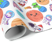 Schattige ruimtepatroon-inpakpapier cadeaupapier (Rol Hoek)