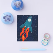 Schattige ruimteraket en ontwerp voor de buitenrui flyer (Enkel)