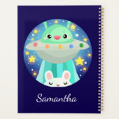 Schattige ruimtewezen en konijntje planner (Achterkant)