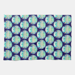 Schattige ruimtewezen en konijntje theedoek