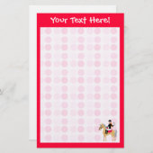 Schattige ruitermeisje. briefpapier (Voorkant / Achterkant)