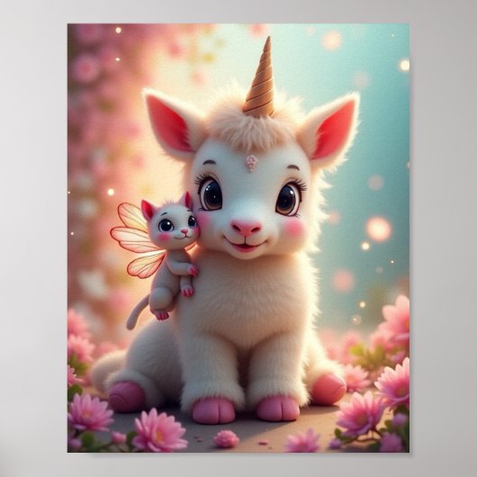 Schattige rund poster (Voorkant)
