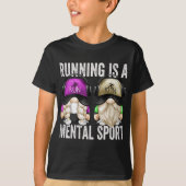 Schattige Runners Gnome Paar Grappig hardlopen is T-shirt (Voorkant)