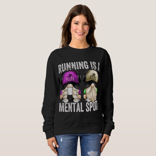 Schattige Runners Gnome Paar Grappig hardlopen is  Trui (Voorkant volledig)