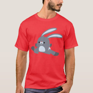 Schattige Running Cartoon Rabbit T-shirt