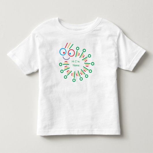 schattige rups kinder shirts (Voorkant)