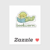 Schattige Rups Lezen Boek Sticker (Vel)